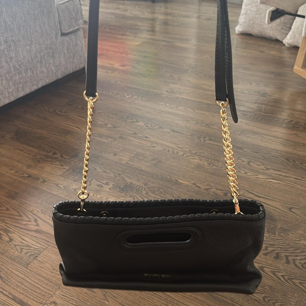 Michael Kors Black Clutch with Silver Accent - Picture 5 of 5